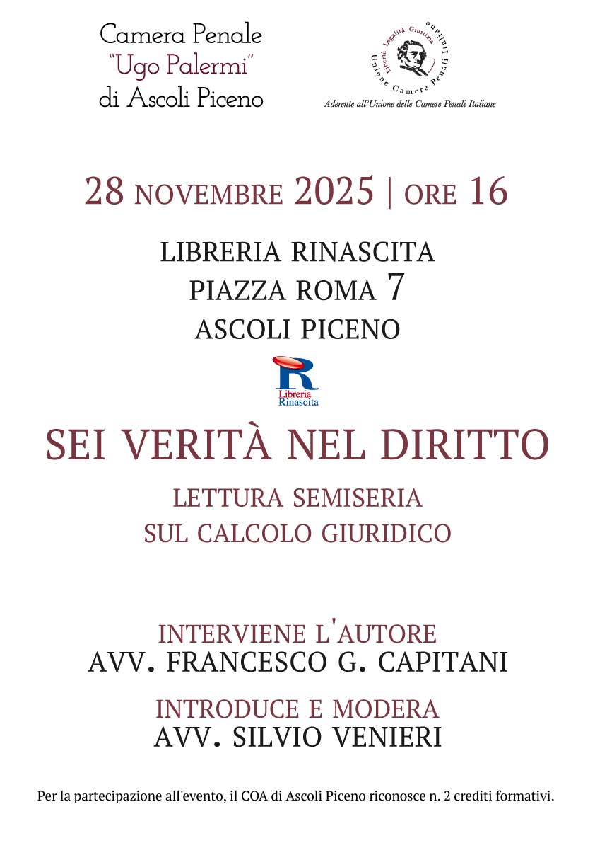 <h3>Sei verit&agrave; nel diritto&nbsp;</h3>